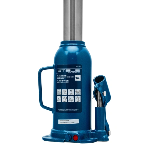 Домкрат гидравлический бутылочный, 12 т, h подъема 227-457 мм Stels по ценам производителя в Челябинске с доставкой по всей России