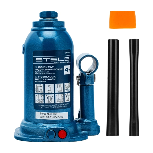 Домкрат гидравлический бутылочный телескопический, 4 т, подъем 170-420 мм Stels по ценам производителя в Челябинске с доставкой по всей России