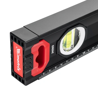 Уровень алюминиевый, усиленный, фрезерованный, 3 глазка, двухкомпонентные рукоятки, 1000 мм Matrix по ценам производителя в Челябинске с доставкой по всей России