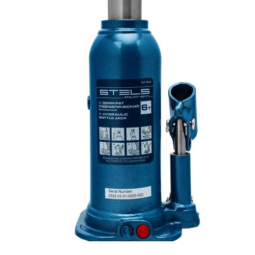 Домкрат гидравлический бутылочный, 6 т, h подъема 207-404 мм Stels по ценам производителя в Челябинске с доставкой по всей России