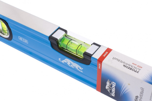 Уровень алюминиевый, 400 мм, профиль 1,6 мм, фрезерованный, ударопрочные заглушки, 3 глазка Барс по ценам производителя в Челябинске с доставкой по всей России