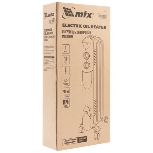 Масляный обогреватель MTX OCH-1000, 230 В, 1000 Вт MTX по ценам производителя в Челябинске с доставкой по всей России
