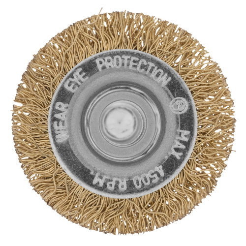 Щетка для дрели, 40 мм, плоская со шпилькой, латунированная витая проволока Matrix по ценам производителя в Челябинске с доставкой по всей России