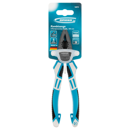Плоскогубцы комбинированные 180 мм, трехкомпонентные рукоятки Gross по ценам производителя в Челябинске с доставкой по всей России