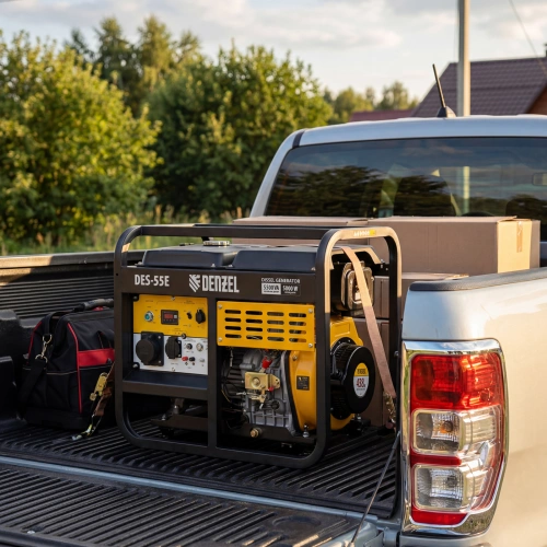 Генератор дизельный DES-55E, 5,5 кВт, 230 В, 11 л, электростартер Denzel по ценам производителя в Челябинске с доставкой по всей России