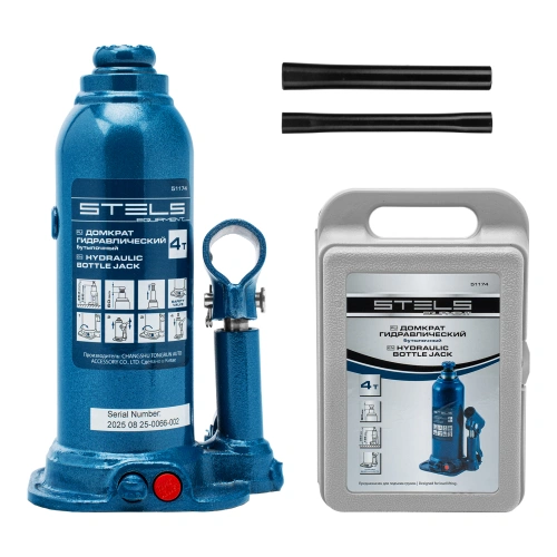Домкрат гидравлический бутылочный, 4 т, h подъема 188-363 мм, в пластиковом кейсе Stels по ценам производителя в Челябинске с доставкой по всей России