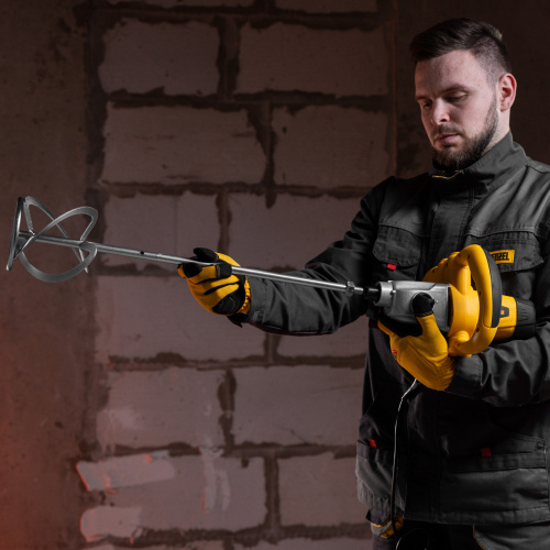 Миксер строительный EM-1-1220, 1220 Вт, 0-480/0-800 об/мин Denzel по ценам производителя в Челябинске с доставкой по всей России