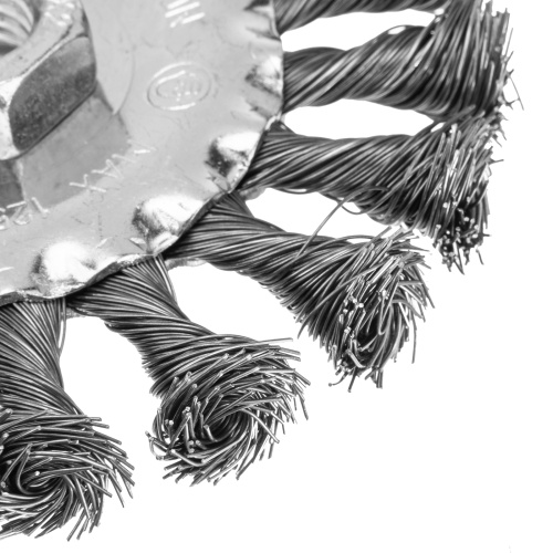 Щетка для УШМ 100 мм, М14, плоская, крученая проволока 0.35 мм Matrix по ценам производителя в Челябинске с доставкой по всей России