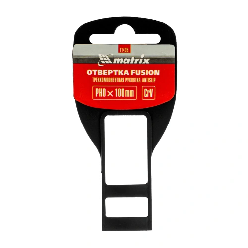 Отвертка Fusion, PH0 х 100 мм, CrV, трехкомпонентная рукоятка "Anti slip" Matrix по ценам производителя в Челябинске с доставкой по всей России