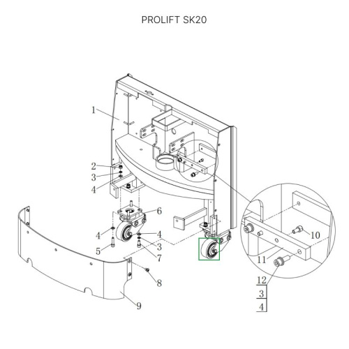 Опорное колесо для тележек SK20 по ценам производителя в Челябинске с доставкой по всей России