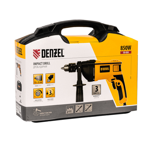 Дрель ударная ID-850, 850 Вт, 0-3000 об/мин, 48000 уд/мин Denzel по ценам производителя в Челябинске с доставкой по всей России