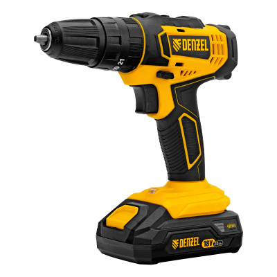 Дрель-шуруповерт аккумуляторная ударная CID-18-02BM, Li-Ion, 18 В, 2 акк. Denzel по ценам производителя в Челябинске с доставкой по всей России