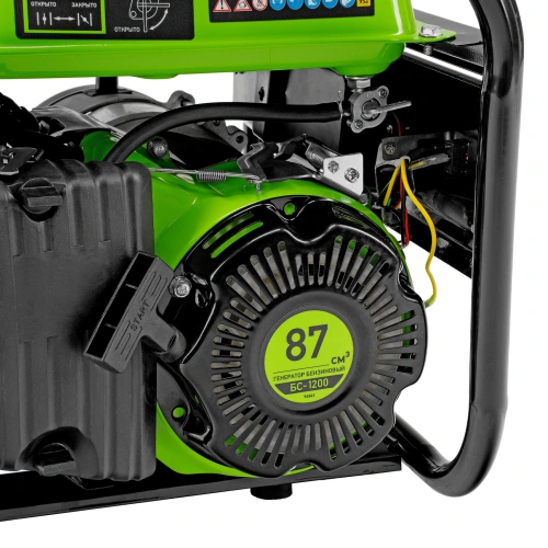 Генератор бензиновый БС-1200, 1 кВт, 230 В, четырехтактный, 5.5 л, ручной стартер Сибртех по ценам производителя в Челябинске с доставкой по всей России