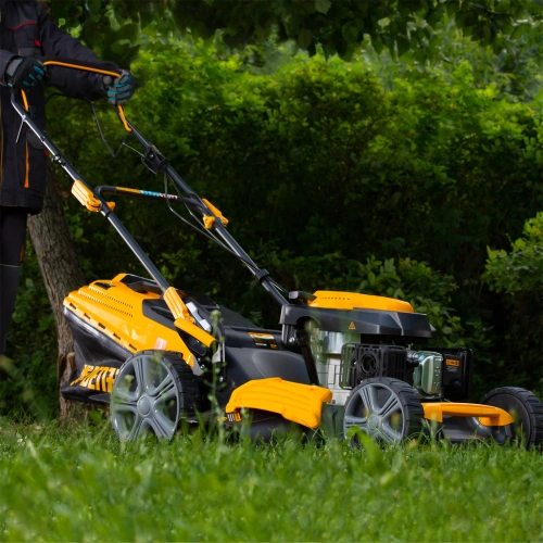 Газонокосилка бензиновая GLD-520SP, 196 куб.см, ширина 52 см, привод, 7 уровней,травосборник 60 л Denzel по ценам производителя в Челябинске с доставкой по всей России