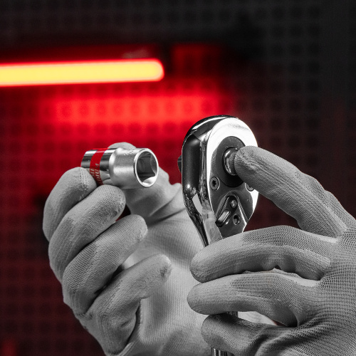 Ключ-трещотка 1/2", CrV, 45 зубьев, с быстрым сбросом, цельнометаллический, хром Matrix по ценам производителя в Челябинске с доставкой по всей России