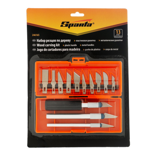 Набор резцов по дереву, пластмассовые рукоятки, 13 шт, Sparta по ценам производителя в Челябинске с доставкой по всей России