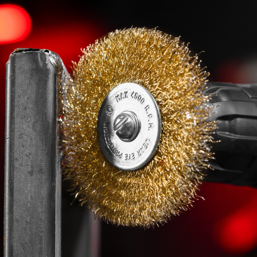 Набор щеток для дрели, 3 шт, 3 плоские, 50-63-75 мм, со шпильками, металлические Matrix по ценам производителя в Челябинске с доставкой по всей России