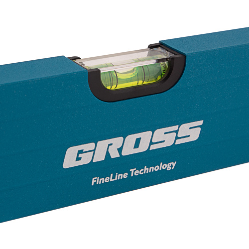 Уровень алюминиевый, 400 мм, усиленный с ударопрочными заглушками, 3 глазка Gross по ценам производителя в Челябинске с доставкой по всей России