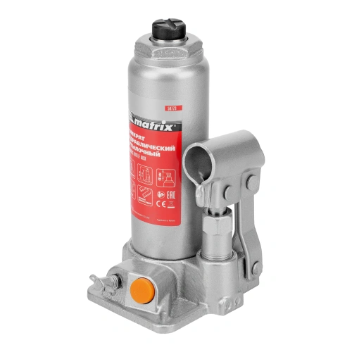 Домкрат гидравлический бутылочный, 2 т, h подъема 181-345 мм, в пластиковом кейсе Matrix по ценам производителя в Челябинске с доставкой по всей России
