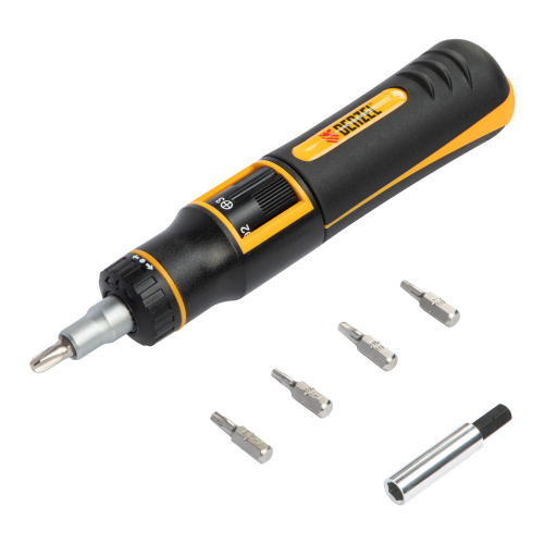 Отвертка реверсивная с револьверным механизмом, 11 шт, сталь S2  Denzel по ценам производителя в Челябинске с доставкой по всей России