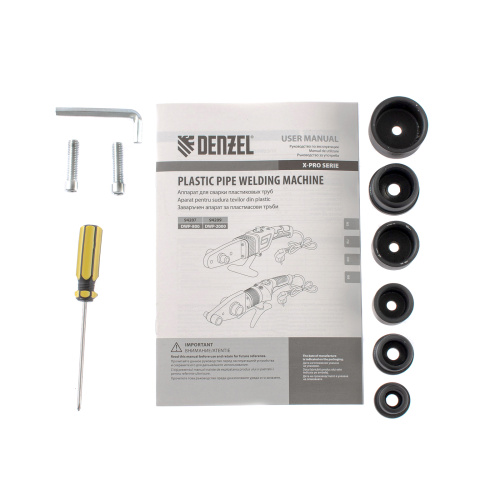 Аппарат для сварки пластиковых труб DWP-800, Х-Pro, 800 Вт, 300 град, комплект насадок, 20-32 мм Denzel по ценам производителя в Челябинске с доставкой по всей России