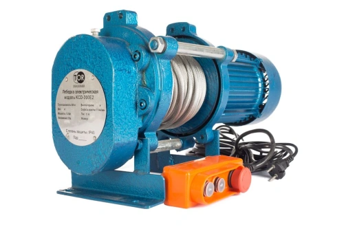 Лебедка электрическая  300 кг  30 м с канатом 220 В TOR KCD по ценам производителя в Челябинске с доставкой по всей России