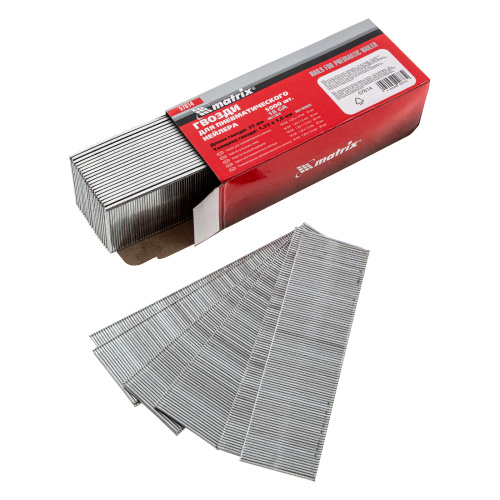 Гвозди для пневматического нейлера, длина 35 мм, ширина 1.25 мм, толщина 1 мм, 5000 шт Matrix по ценам производителя в Челябинске с доставкой по всей России