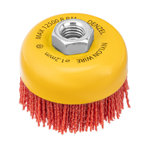Щетка для УШМ, 75 мм, Чашка, нейлоновая щетина, М14 Denzel по ценам производителя в Челябинске с доставкой по всей России