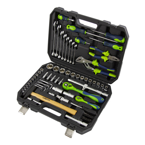 Набор инструментов 76 предметов CrV, 1/2", 1/4" Сибртех по ценам производителя в Челябинске с доставкой по всей России