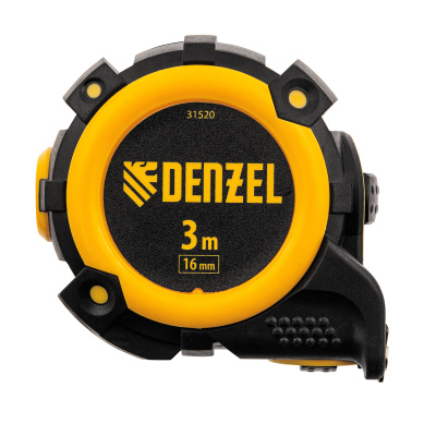 Рулетка 3м х 16мм, автоматич. фиксац., нейлон. покрытие, магнит. зацеп, двухстор. разметка Denzel по ценам производителя в Челябинске с доставкой по всей России