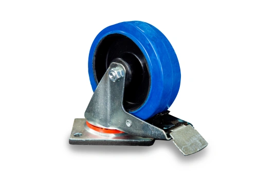 Колесо поворотное резина SRCLb 63 160 мм с тормозом (F) по ценам производителя в Челябинске с доставкой по всей России