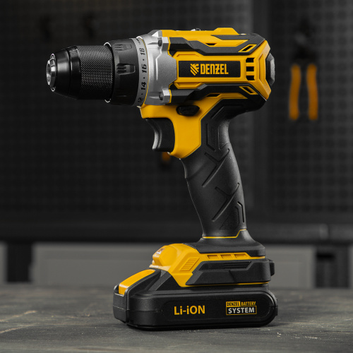 Дрель-шуруповерт аккумуляторная, бесщет. BLDL-18-02 Li-Ion, 18 В Denzel по ценам производителя в Челябинске с доставкой по всей России