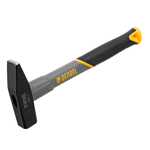 Молоток слесарный, 400 г, кованый, фибергласовая рукоятка c TPR покрытием Denzel по ценам производителя в Челябинске с доставкой по всей России