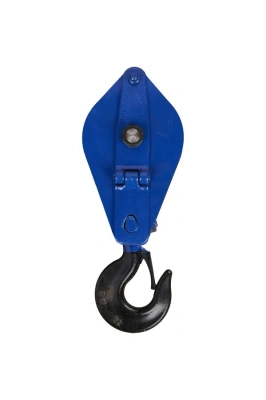 Блок монтажный однорольный с крюком TOR 2 т с откидной щекой (S)