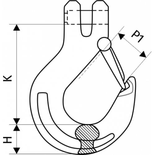 Крюк с вилочным сопряжением 8 т, размер 16 - 8 по ценам производителя в Челябинске с доставкой по всей России