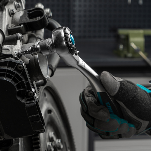 Набор торцевых головок, трещотка 120 зубьев, 1/2", CrV, 36 предметов Gross по ценам производителя в Челябинске с доставкой по всей России