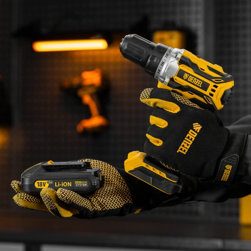 Дрель-шуруповерт аккумуляторная, бесщет. BLDL-18-0 Li-Ion, 18 В Denzel по ценам производителя в Челябинске с доставкой по всей России