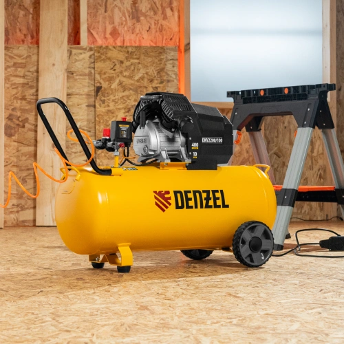 Компрессор воздушный DKV2200/100, Х-PRO 2.2 кВт, 400 л/мин, 100л Denzel по ценам производителя в Челябинске с доставкой по всей России