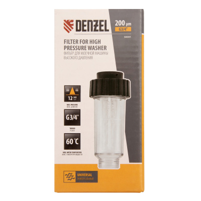 Фильтр для моечных машин высокого давления, G3/4 дюйм, универсальный Denzel по ценам производителя в Челябинске с доставкой по всей России