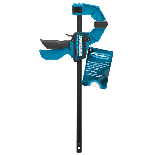 Струбцина реечная, быстрозажимная, пистолетного типа, пошаговый механизм, пластиковый корпус, 300 мм Gross по ценам производителя в Челябинске с доставкой по всей России