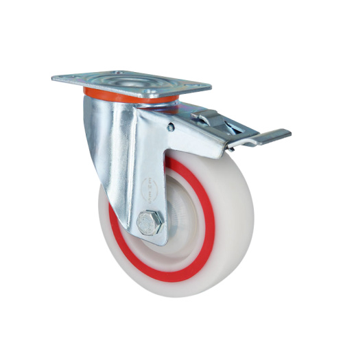 Колесо полипропиленовое поворотное с тормозом EM01 MBTM 125 F по ценам производителя в Челябинске с доставкой по всей России