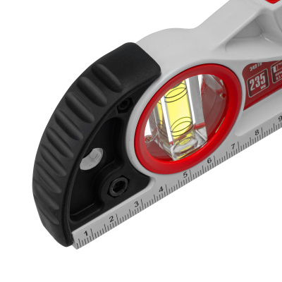Уровень алюминиевый литой, фрезерованный, 3 глазка, две ударные площадки, 235 мм Matrix по ценам производителя в Челябинске с доставкой по всей России
