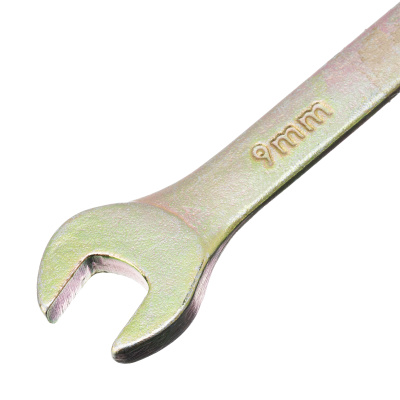 Ключ комбинированный, 9 мм, желтый цинк Сибртех по ценам производителя в Челябинске с доставкой по всей России
