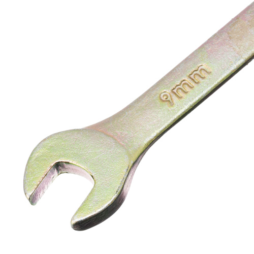 Ключ комбинированный, 9 мм, желтый цинк Сибртех по ценам производителя в Челябинске с доставкой по всей России