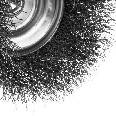 Щетка для дрели, 75 мм, Чашка, со шпилькой, нержавеющая витая проволока Denzel по ценам производителя в Челябинске с доставкой по всей России