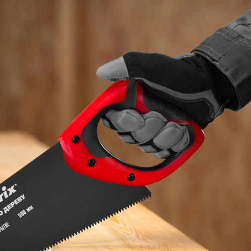 Ножовка по дереву, 500 мм, 7-8 TPI, зуб-3D, каленый зуб, тефлоновое покрытие полотна, двухкомпонентная рукоятка Matrix по ценам производителя в Челябинске с доставкой по всей России