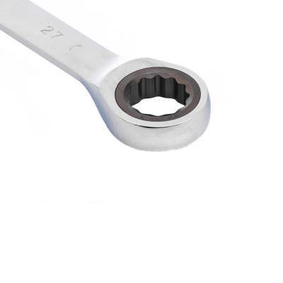 Ключ комбинированный трещоточный, 27 мм, CrV, зеркальный хром Matrix по ценам производителя в Челябинске с доставкой по всей России