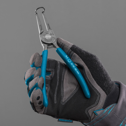 Съемник, 175 мм, для внешних стопорных колец (19-60 мм) прямые губки (разжим) Gross по ценам производителя в Челябинске с доставкой по всей России