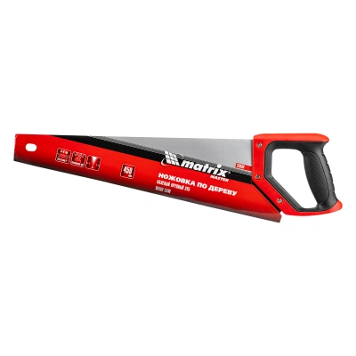 Ножовка по дереву, 450 мм, зуб 2D, каленый крупный зуб 5-6 TPI, двухкомпонентная рукоятка Matrix по ценам производителя в Челябинске с доставкой по всей России