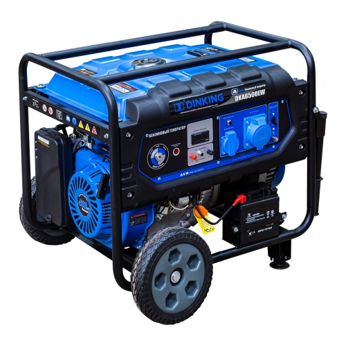 Генератор бензиновый Dinking DKA6500EW (6,5кВт, электростартер, 15лс, колёса) по ценам производителя в Челябинске с доставкой по всей России